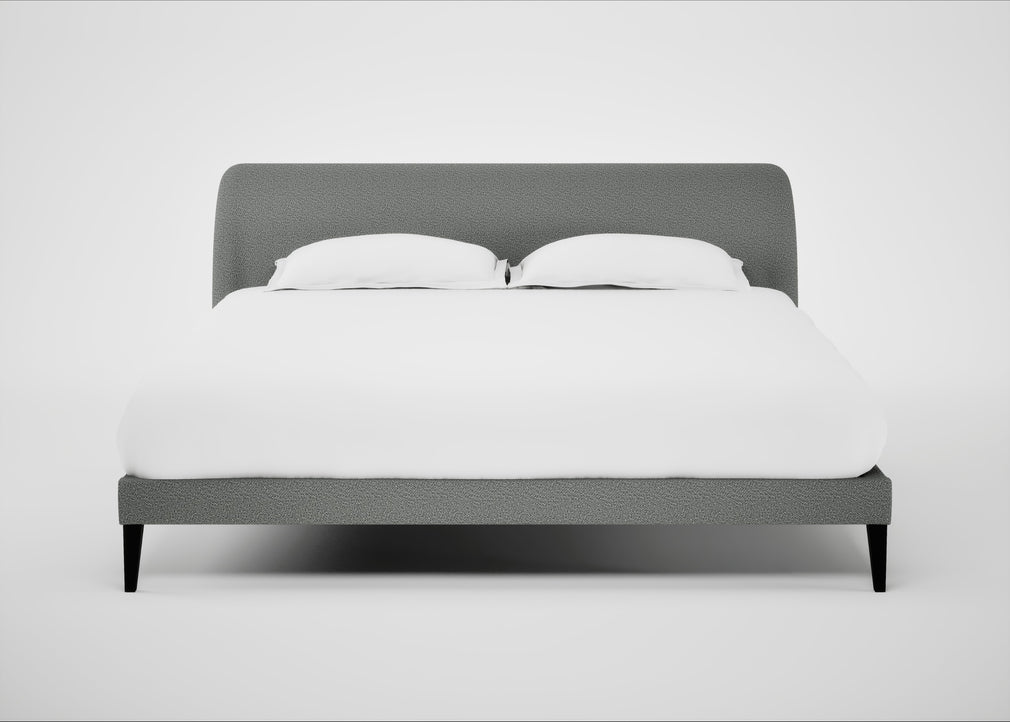 Wallis Bed Super King / Boucle Steel / Black"