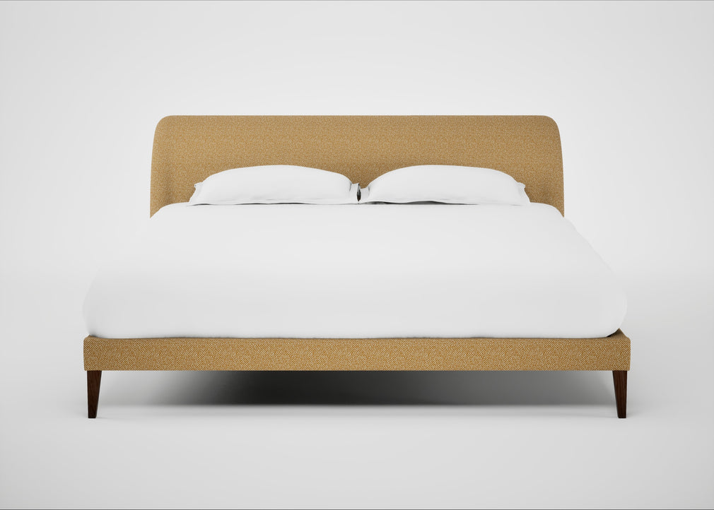 Wallis Bed Super King / Boucle Tweed Citrine / Walnut Stained"