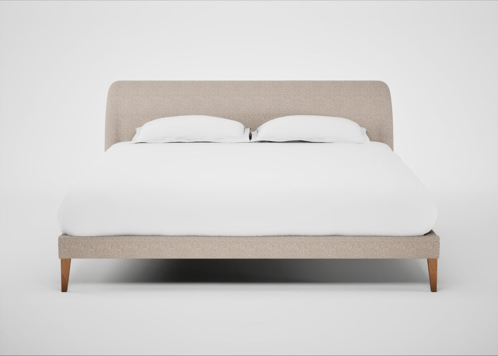 Wallis Bed Super King / Boucle Tweed Pearl / Natural"