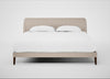 Wallis Bed Super King / Boucle Tweed Pearl / Walnut Stained"