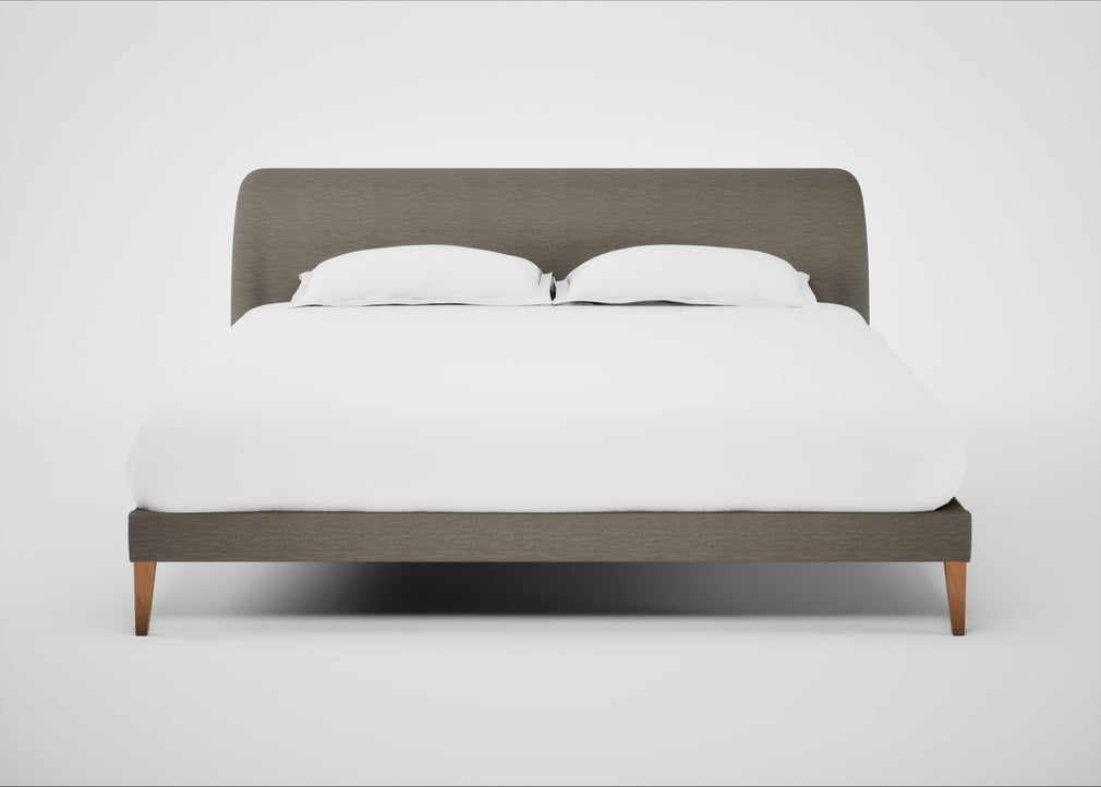 Wallis Bed Super King / Broad Weave Pebble / Natural"