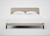 Wallis Bed Super King / Broad Weave Putty / Black"