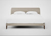 Wallis Bed Super King / Broad Weave Putty / Walnut Stained"