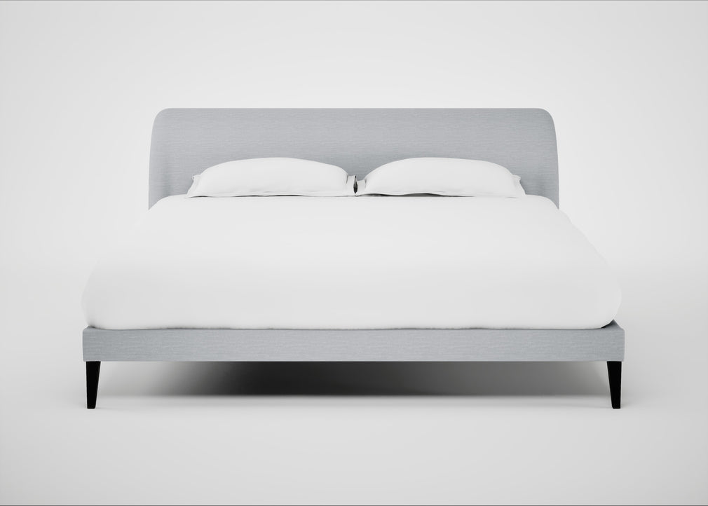 Wallis Bed Super King / Broad Weave Tin / Black"