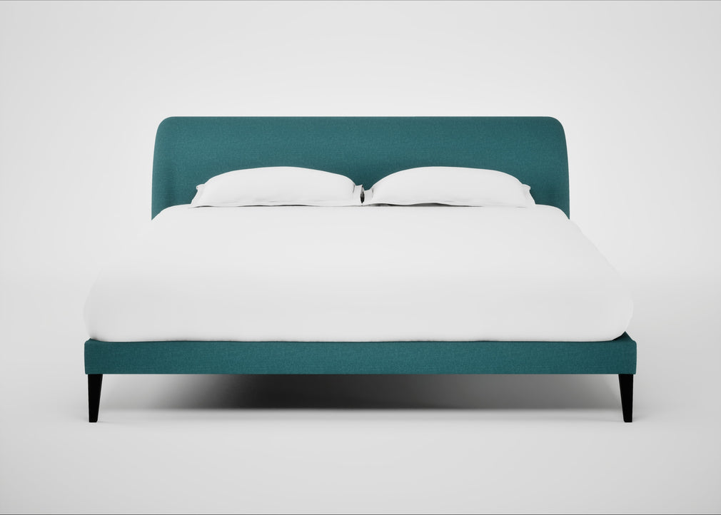 Wallis Bed Super King / Brushed Cotton Cadet / Black