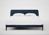 Wallis Bed Super King / Capelo Linen-Cotton Inkspot / Walnut Stained
