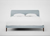 Wallis Bed Super King / Capelo Linen-Cotton Sea Shanty / Walnut Stained