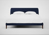 Wallis Bed Super King / Melton Wool New Navy / Walnut Stained