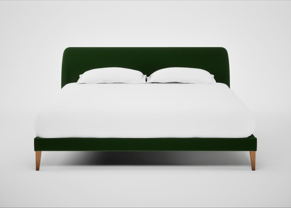Wallis Bed Super King / Smart Velvet Forest / Natural"