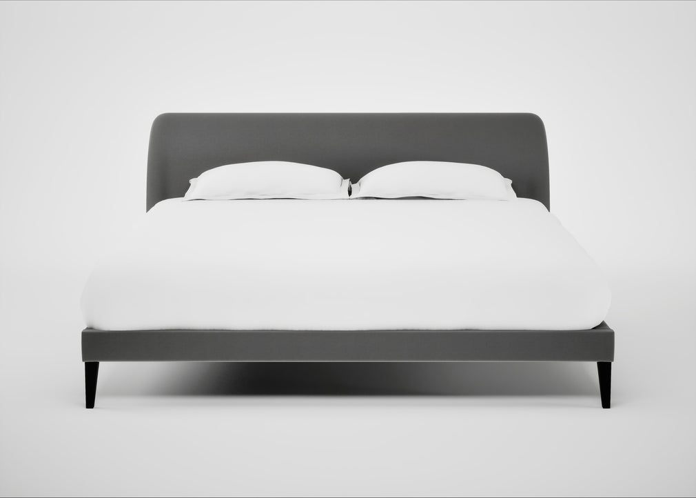 Wallis Bed Super King / Smart Velvet Mercury / Black"