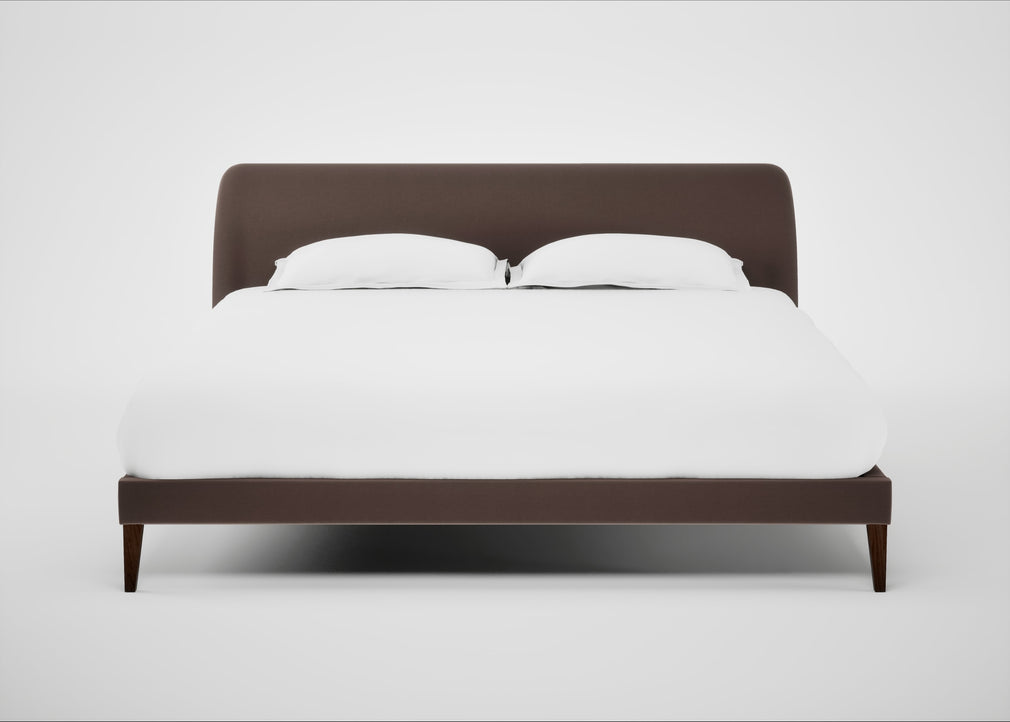 Wallis Bed Super King / Smart Velvet Mouse / Walnut Stained"