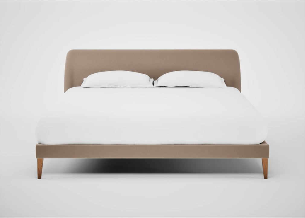 Wallis Bed Super King / Smart Velvet Pebble / Natural"