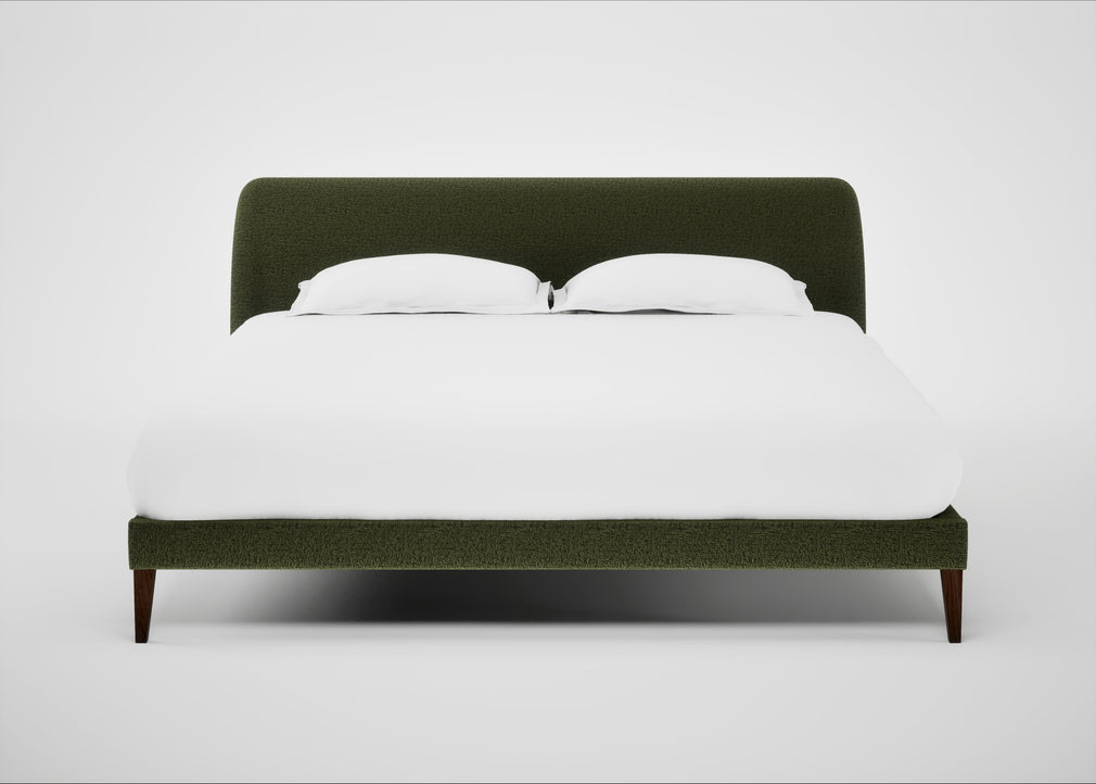 Wallis Bed Super King / Boucle Velvet Wilder / Walnut Stained"