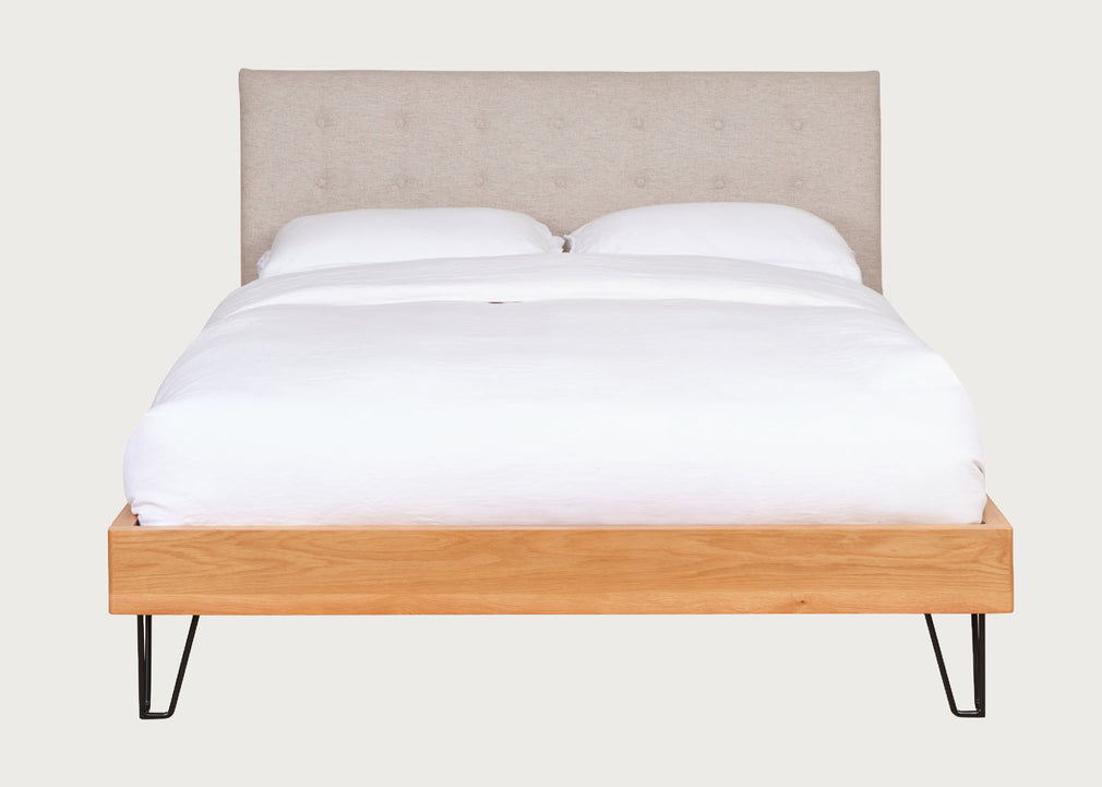 Brunel Bed Fabric Headboard Tessuta Oatmeal