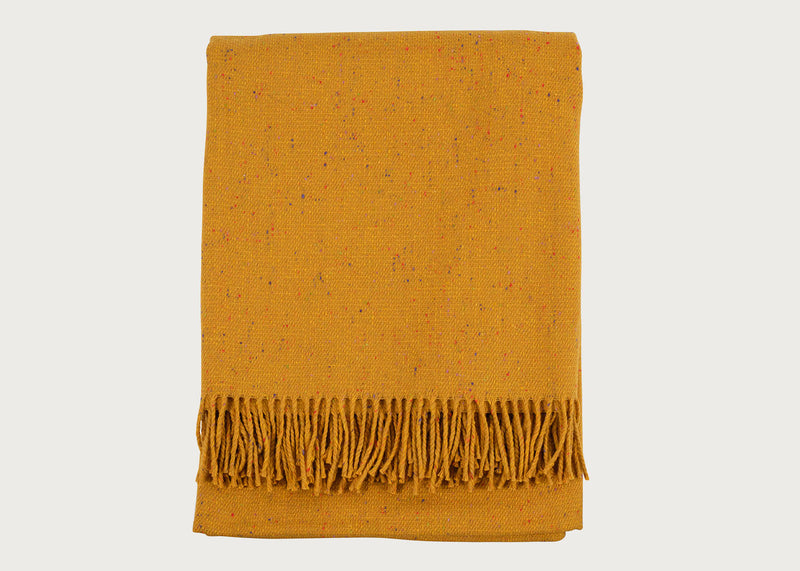 Donegal Wool Throw Yellow