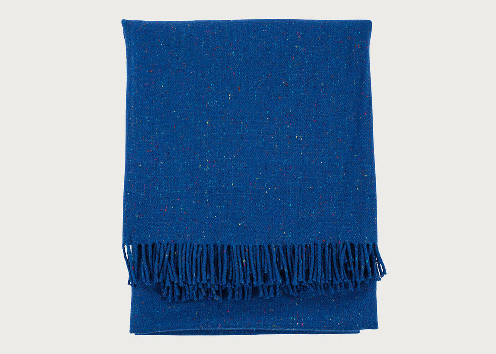 Donegal Wool Throw Blue