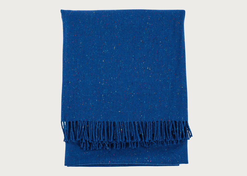 Donegal Wool Throw Blue
