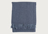 Herringbone Wool & Cashmere Throw Navy