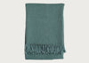 Herringbone Wool & Cashmere Throw Green
