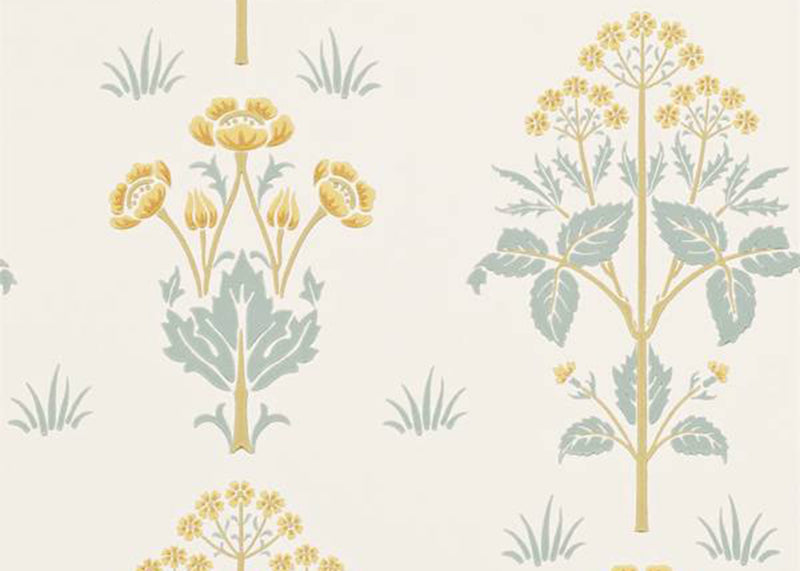 Meadow Sweet Gold/Slate Wallpaper