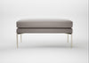 Matera Ottoman Daino Leather Elephant / Stainless Steel