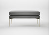 Matera Ottoman Daino Leather Steel / Stainless Steel