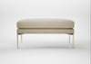Matera Ottoman Leather Grain Dark Brown 068 / Stainless Steel