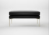 Matera Ottoman Leather Stonewash Navy Blue 279 / Stainless Steel