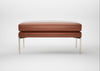 Matera Ottoman Leather Stonewash Vintage Green 278 / Stainless Steel