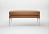 Matera Ottoman Leather Stonewash Toffee 277 / Stainless Steel