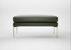 Matera Ottoman Leather Stonewash Light Brown 274 / Stainless Steel