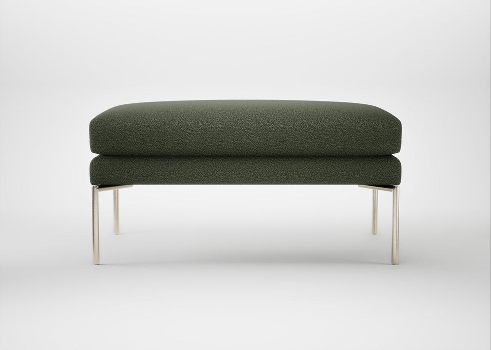 Matera Ottoman Loop Boucle Forest / Stainless Steel