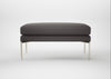 Matera Ottoman Loop Boucle Granite / Stainless Steel