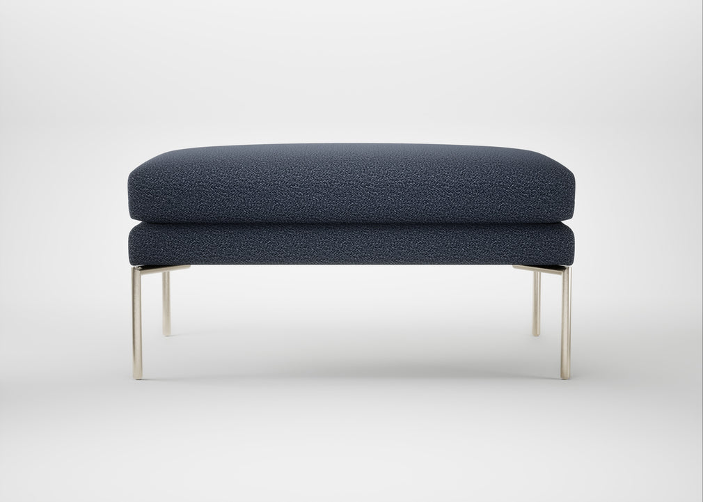 Matera Ottoman Loop Boucle Navy / Stainless Steel