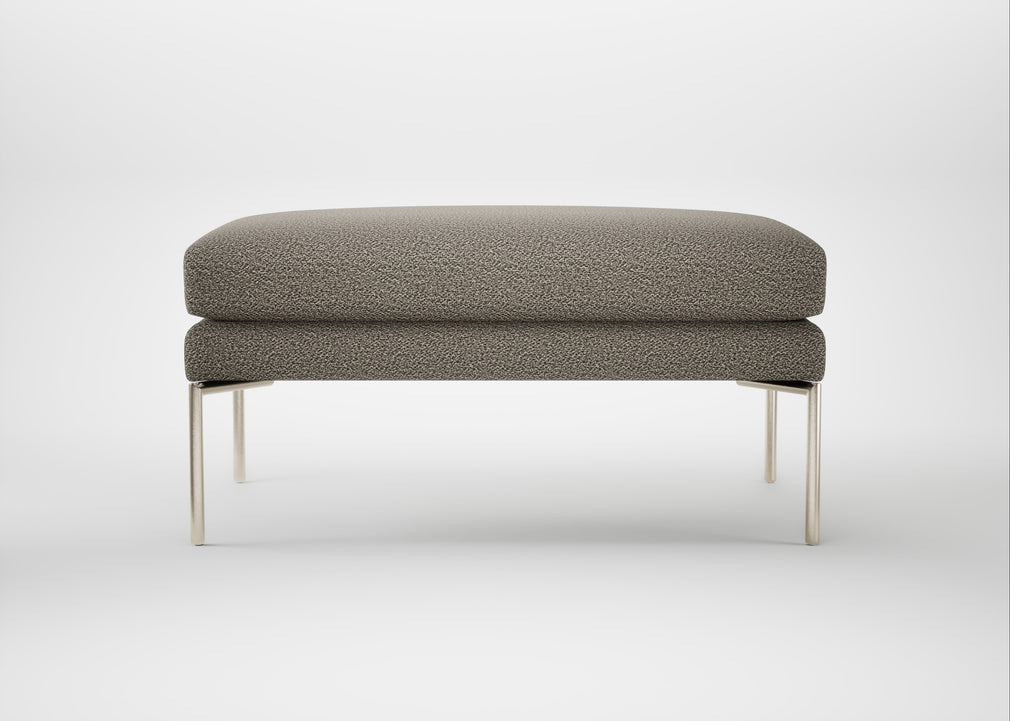 Matera Ottoman Loop Boucle Taupe / Stainless Steel