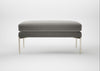 Matera Ottoman Nobilis Velvet Dolphin / Stainless Steel