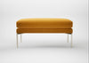 Matera Ottoman Nobilis Velvet Mustard / Stainless Steel