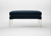 Matera Ottoman Nobilis Velvet Night / Stainless Steel