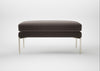 Matera Ottoman Nobilis Velvet Sable / Stainless Steel