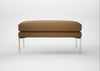 Matera Ottoman Siena Cotton Clay / Stainless Steel