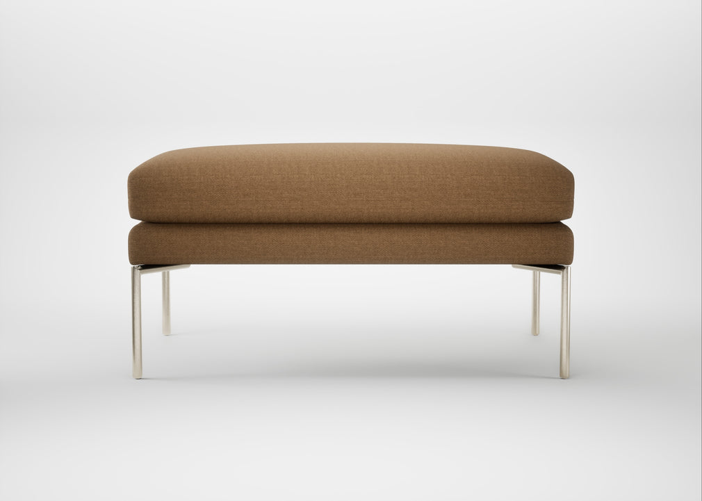 Matera Ottoman Siena Cotton Clay / Stainless Steel