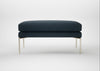 Matera Ottoman Siena Cotton Deep Sea / Stainless Steel
