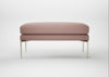Matera Ottoman Siena Cotton Dusky Pink / Stainless Steel