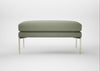 Matera Ottoman Siena Cotton Pistachio / Stainless Steel