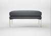 Matera Ottoman Siena Cotton Shale Grey / Stainless Steel