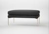 Matera Ottoman St Moritz Wool Grey / Stainless Steel