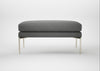 Matera Ottoman St Moritz Wool Light Grey / Stainless Steel