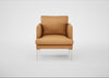 Matera Armchair Daino Leather Parchment / Stainless Steel