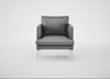 Matera Armchair Daino Leather Steel / Stainless Steel