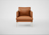 Matera Armchair Daino Leather Treacle / Stainless Steel